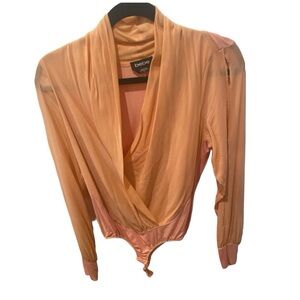 Bebe orange blouse size M
